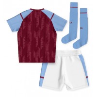 Aston Villa Domáci Detský futbalový dres 2023-24 Krátky Rukáv (+ trenírky)